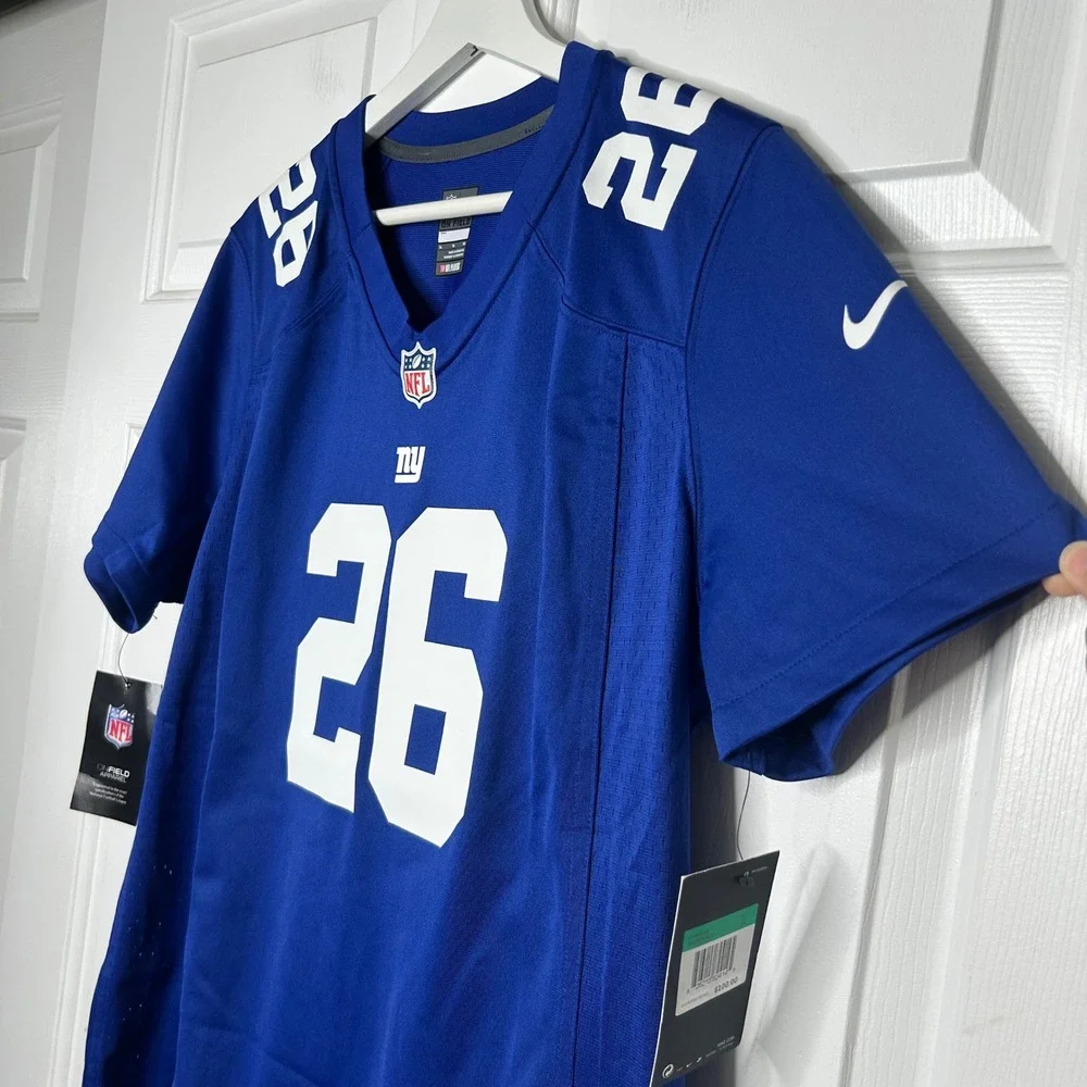 Nike NWT Women's NFL Giants Saquon Barkley 26 Jersey On Field Apparel Blue XL